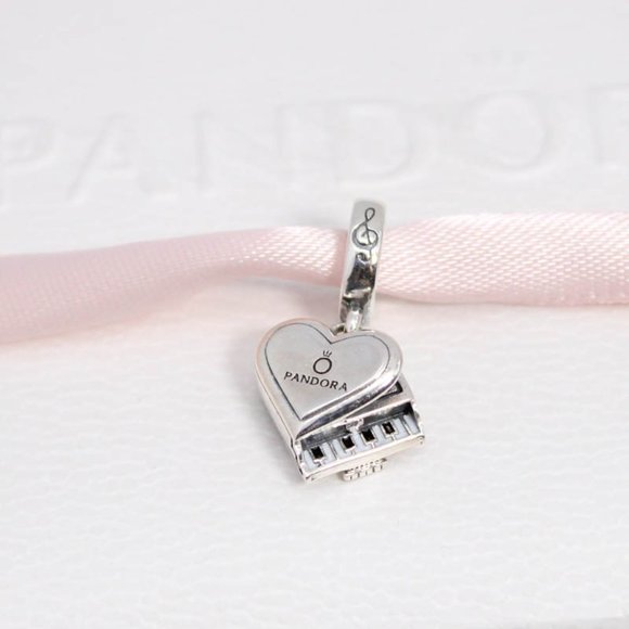 Pandora Grand Piano Heart Dangle Charm